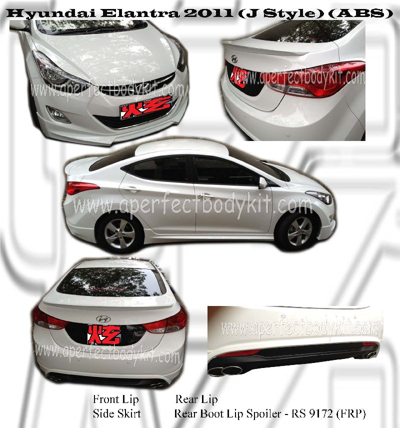 Hyundai Elantra 2011 (J Style) Bodykits