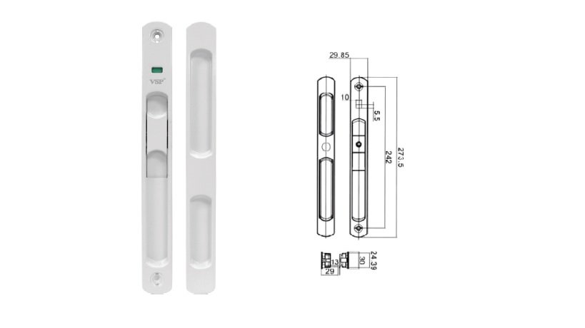 HE-7D  Sliding Door Lock