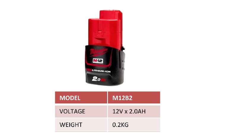 M12B2  12V 2.0AH Battery