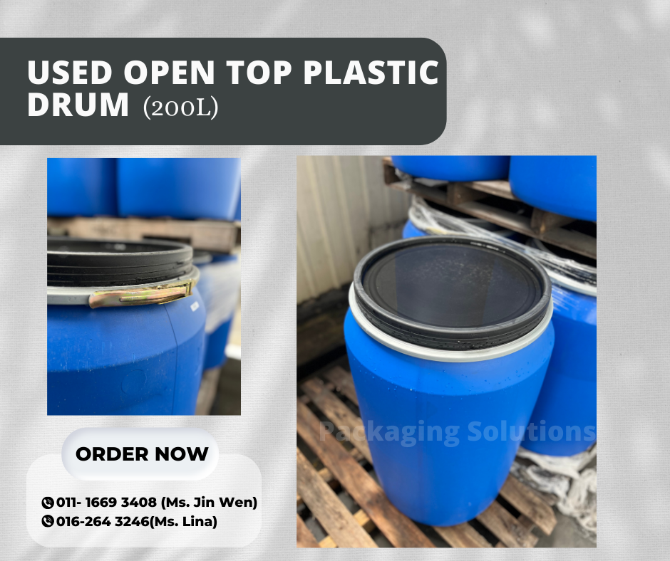 21 12 2022 Reconditioned Open Top Plastic Blue Drum 200L Newpages