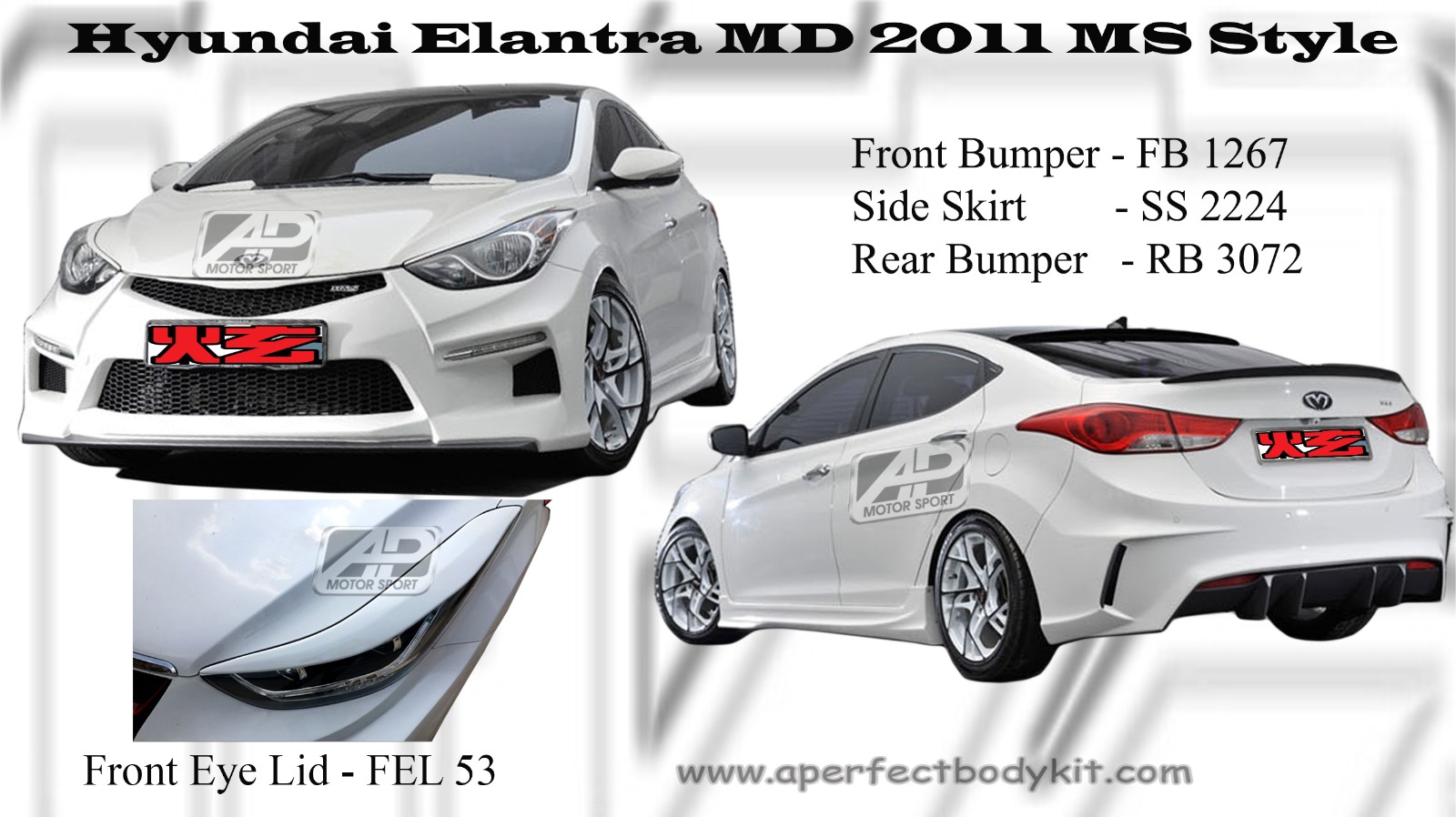 Hyundai Elantra 2011 MS Style Bumperkits 