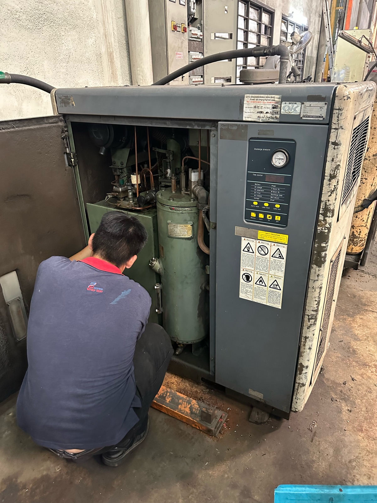 Repair Mitsui Seiki Air Compressor Z225A