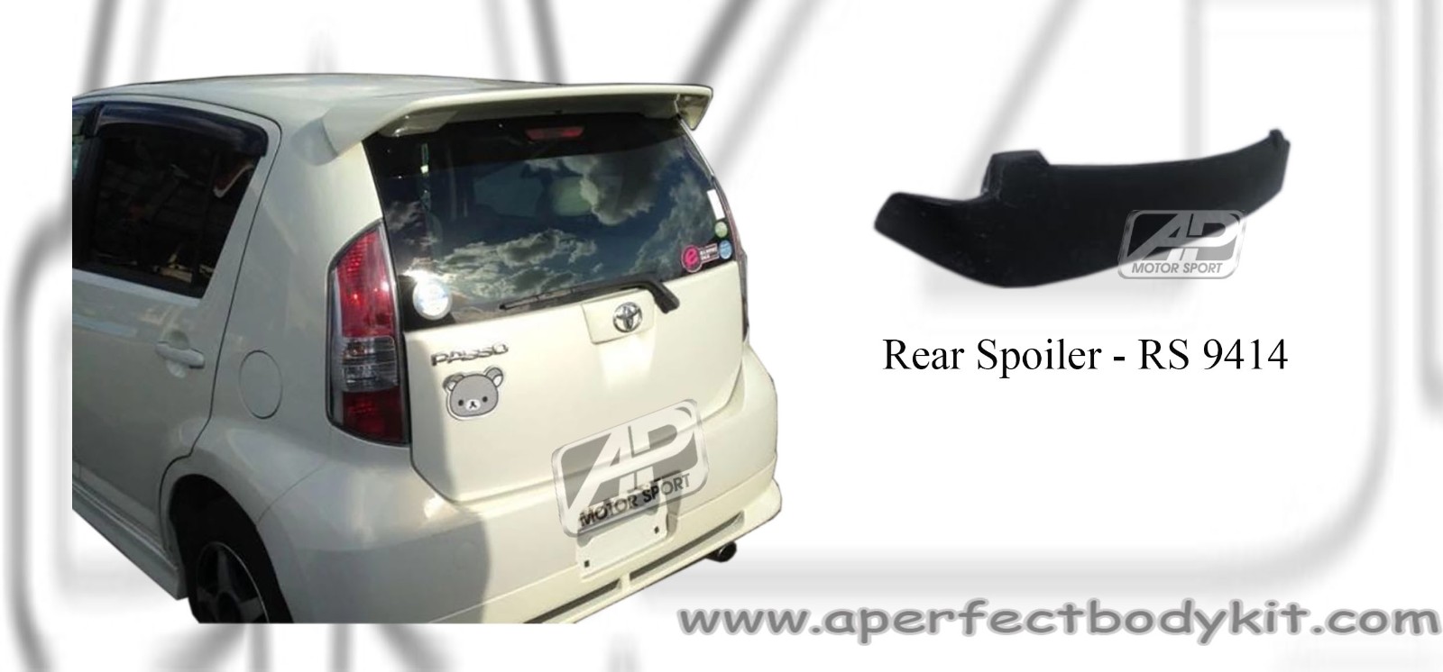 Toyota Passo Rear Spoiler (Carbon Fibre / Forged Carbon / FR