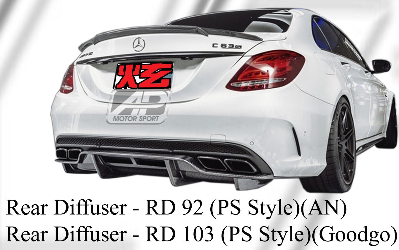 Mercedes C Class W205 C63 Rear Diffuser 