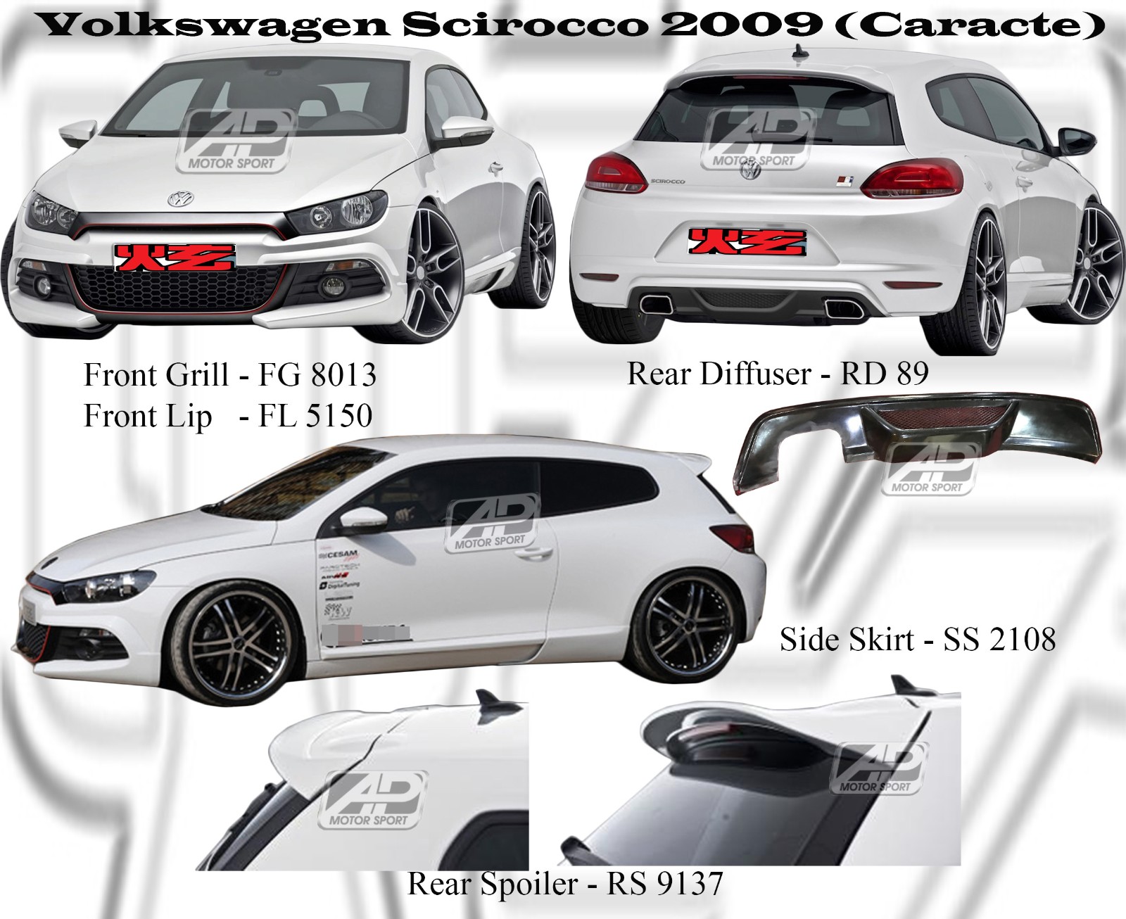 Volkswagen Scirocco Carac Style Bodykits 