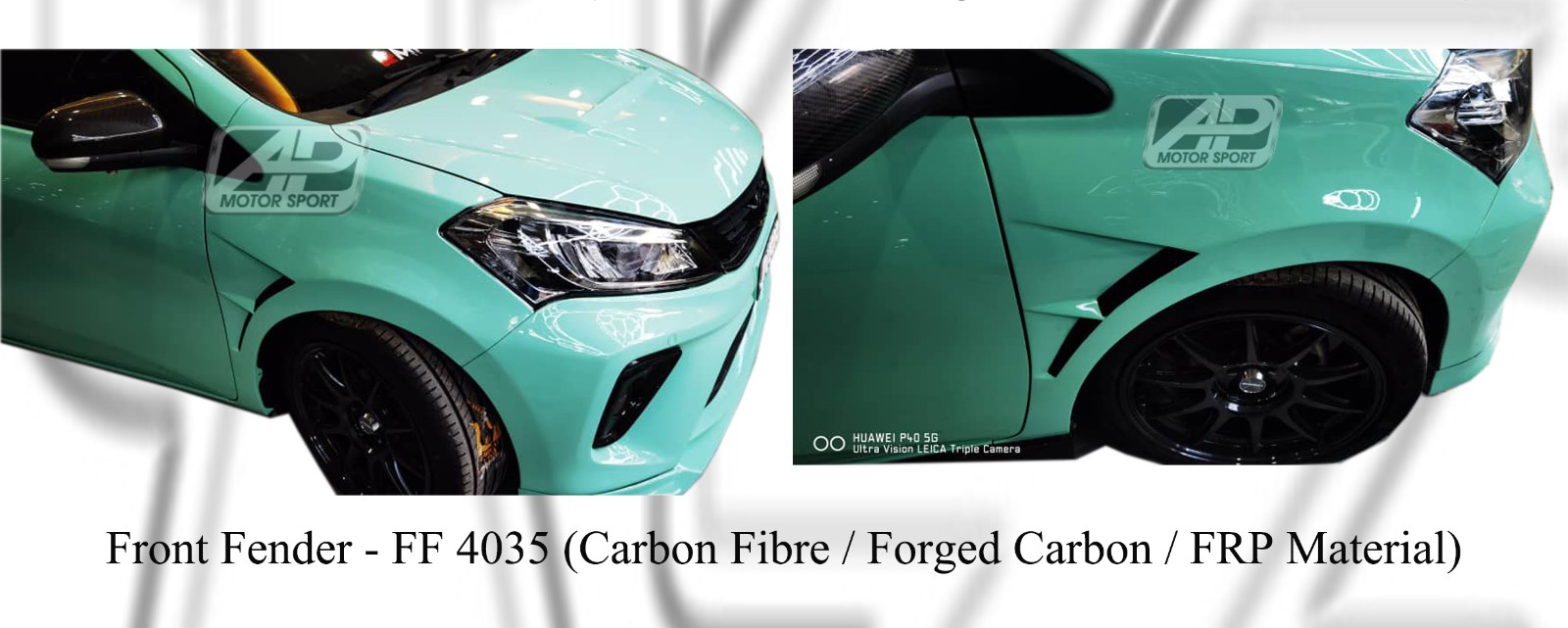 Perodua Myvi 2018 Front Fender (Carbon Fibre / Forged Carbon