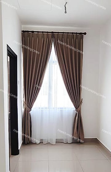 Eyelet curtain,Sunblock curtain,Blackout curtain,Brown desig