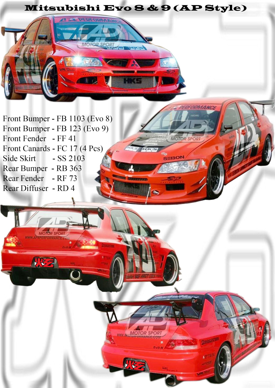 Mitsubishi Evo 9 Bumperkits 