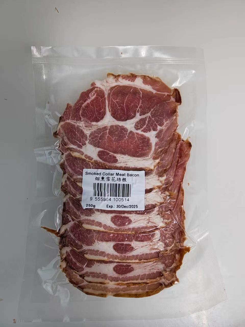 FROZEN SMOKED COLLAR MEAT BACON Ѭѩ(оף 500gm (3