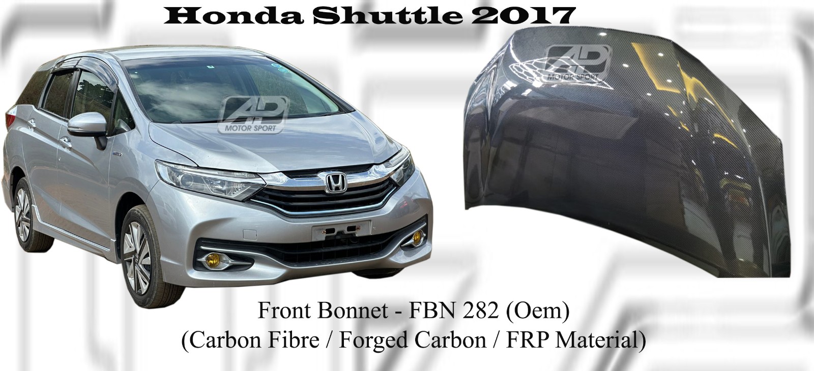 Honda Shuttle 2017 Oem Front Bonnet (Carbon Fibre / Forged C