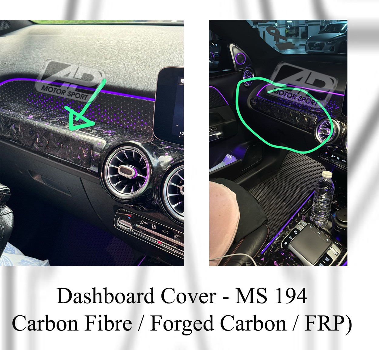 Mercedes GLB Dashboard Cover (Carbon Fibre / Forged Carbon /