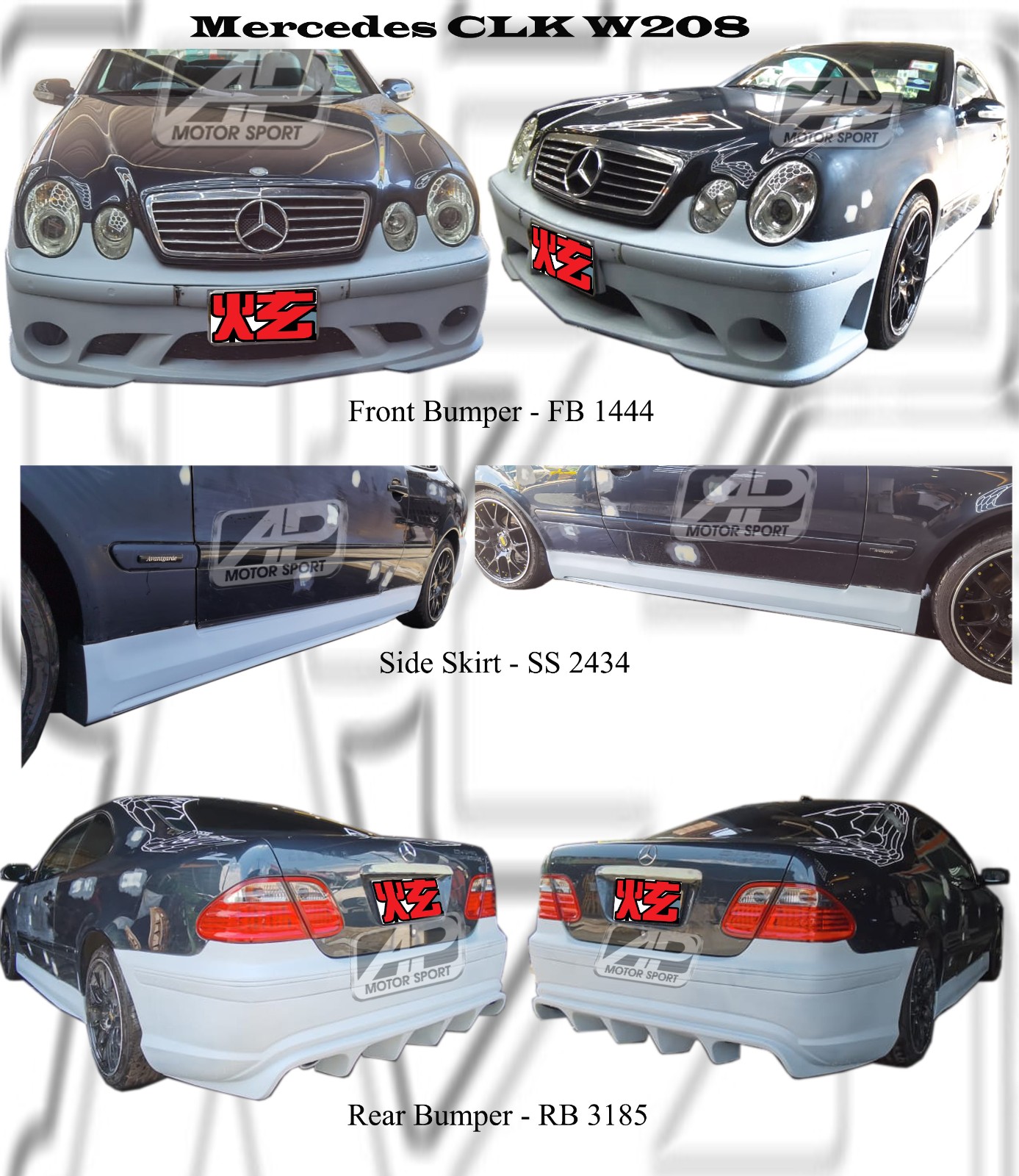 Mercedes CLK W208 Bumperkits 