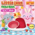 AE159 Alice Little Love Heart-Shaped Feed Bowl for Rabbit, Chinchilla and Guinea Pig