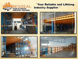Mezzanine floor supported by racking system