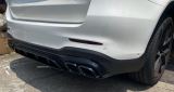 2016 2017 2018 2019 2010 Mercedes Benz GLC250 X253 rear diffuser GLC63 style gloss black with exhaust tips fit for replacement new look new set