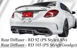 Mercedes C Class W205 C63 PS Style Rear Diffuser 