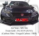 Honda Civic FK8 Air Vent & Front Grill (JS N1)(Carbon Fibre / Forged Carbon / FRP)