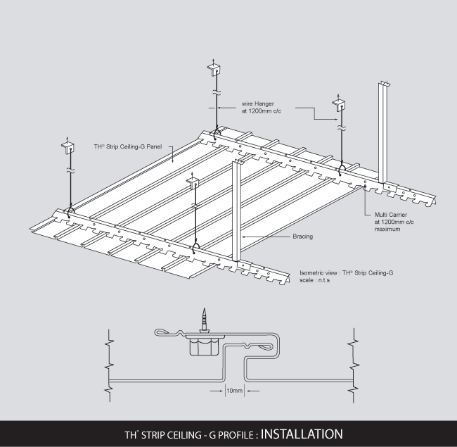 TH® Strip Ceiling - G Profile