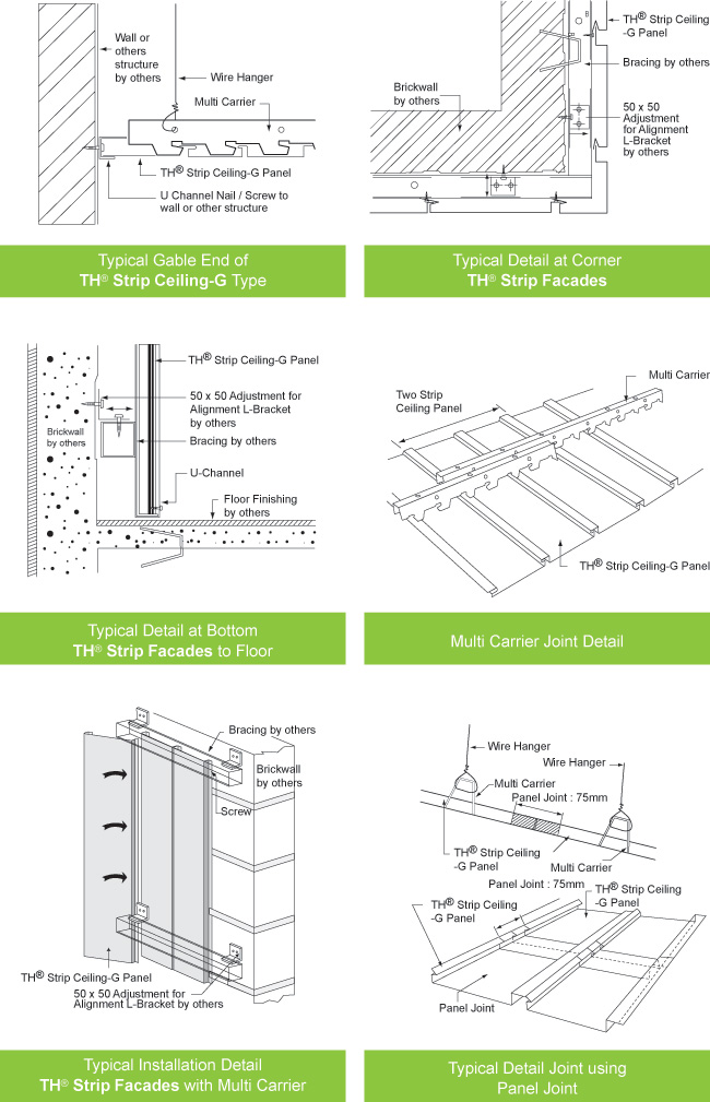 TH® Strip Ceiling - G Profile