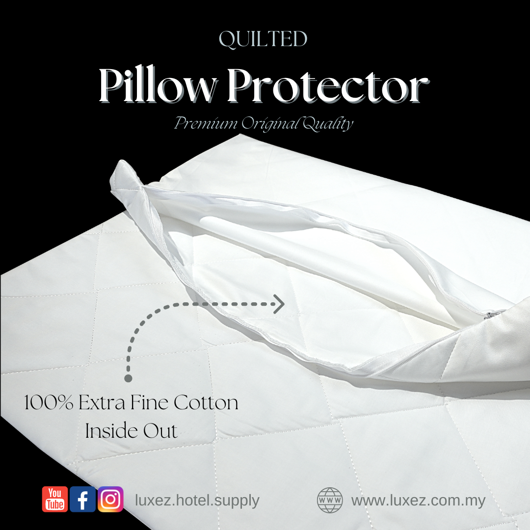 luxez cotton pillow protector king pillow protector with conceal zip lock