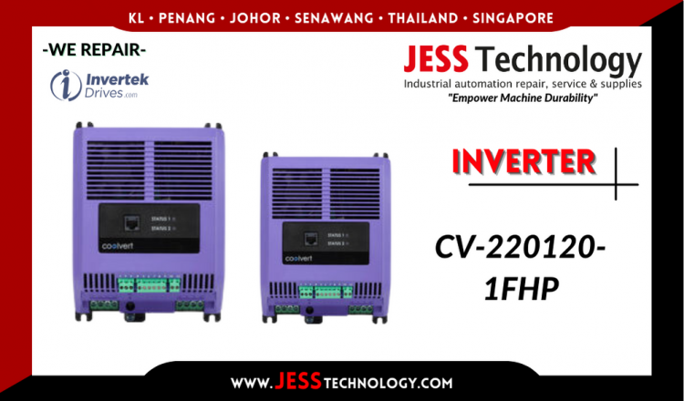 Repair INVERTEK INVERTER CV-220120-1FHP Malaysia, Singapore, Indonesia, Thailand