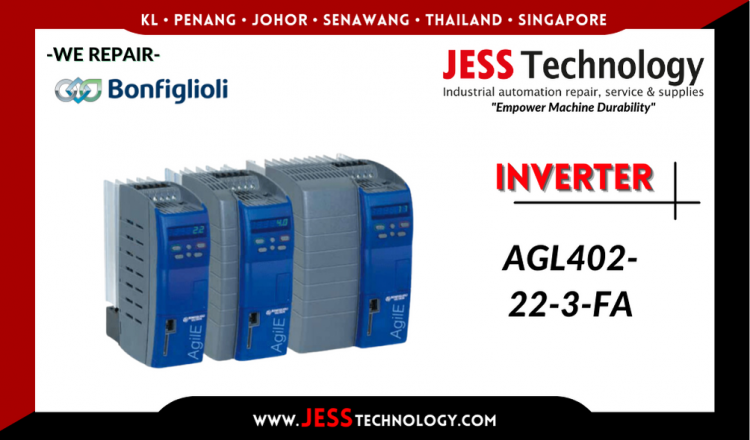 Repair BONFIGLIOLI INVERTER AGL402-22-3-FA Malaysia, Singapore, Indonesia, Thailand