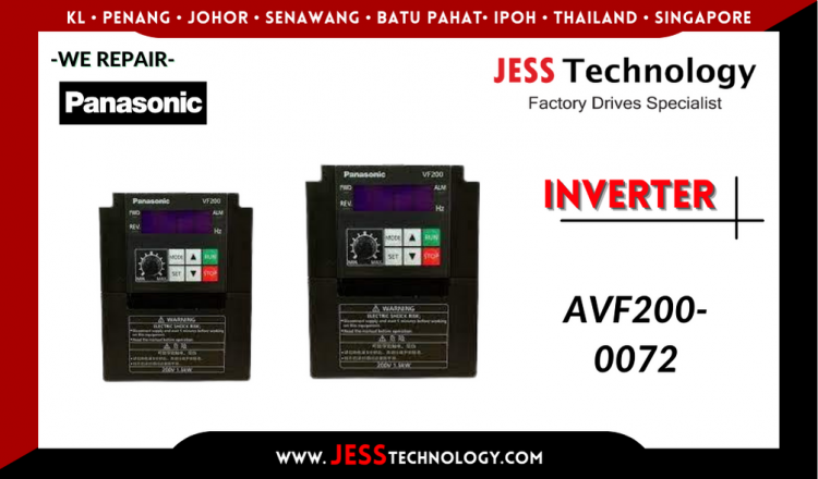 Repair PANASONIC INVERTER AVF200-0072 Malaysia, Singapore, Indonesia, Thailand