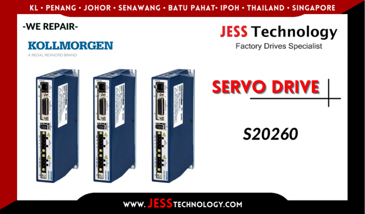 รับซ่อม KOLLMORGEN SERVO DRIVE S20260  ชลบุรี, ศรีราชา, ระยอง