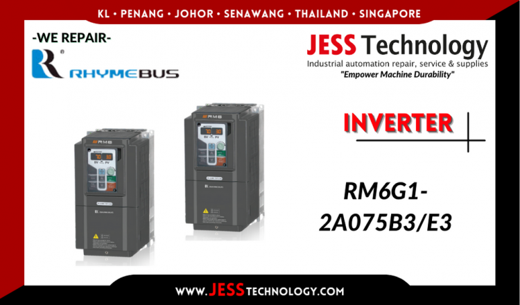 รับซ่อม  RHYMEBUS INVERTER RM6G1-2A075B3/E3  ชลบุรี, ศรีราชา, ระยอง