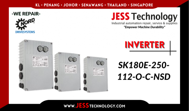 รับซ่อม  NORD DRIVESYSTEMS INVERTER SK180E-250-112-O-C-NSD  ชลบุรี, ศรีราชา, ระยอง