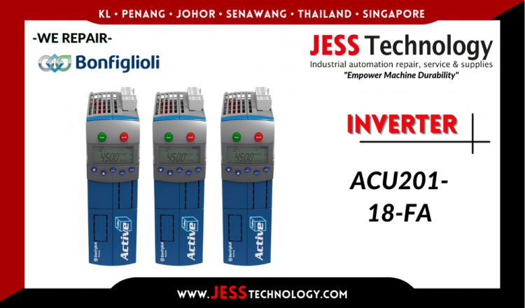 รับซ่อม   BONFIGLIOLI INVERTER ACU201-18-FA  ชลบุรี, ศรีราชา, ระยอง