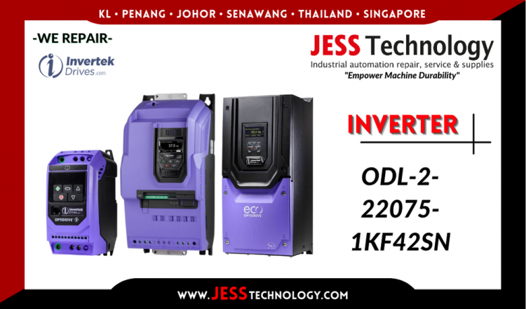 รับซ่อม    INVERTEK INVERTER ODL-2-22075-1KF42SN   ชลบุรี, ศรีราชา, ระยอง