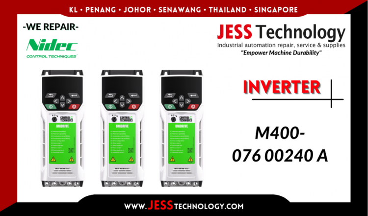 รับซ่อม   NIDEC INVERTER M400-076 00240 A   ชลบุรี, ศรีราชา, ระยอง