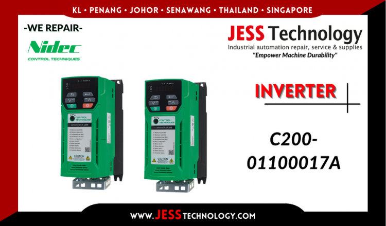 รับซ่อม   NIDEC INVERTER C200-01100017A  ชลบุรี, ศรีราชา, ระยอง