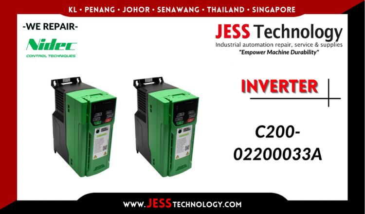 รับซ่อม    NIDEC INVERTER C200-02200033A  ชลบุรี, ศรีราชา, ระยอง