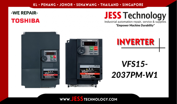 รับซ่อม     TOSHIBA INVERTER VFS15-2037PM-W1   ชลบุรี, ศรีราชา, ระยอง