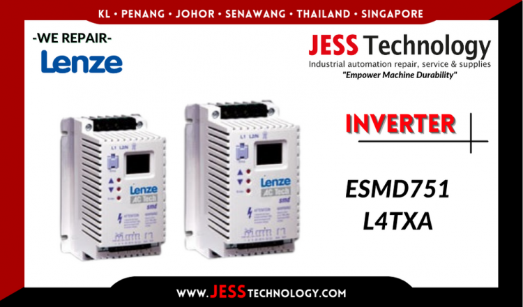 รับซ่อม     LENZE INVERTER ESMD751L4TXA    ชลบุรี, ศรีราชา, ระยอง