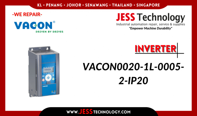 รับซ่อม INVERTER VACON0020-1L-0005-2-IP20 ชลบุรี, ศรีราชา, ระยอง