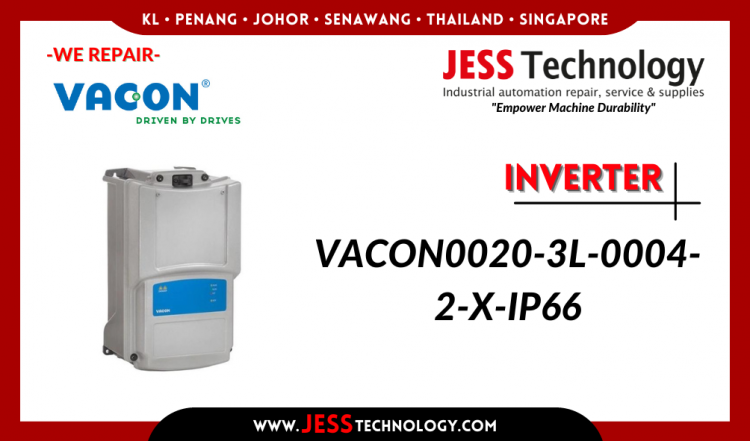 รับซ่อม INVERTER VACON0020-3L-0004-2-X-IP66 ชลบุรี, ศรีราชา, ระยอง