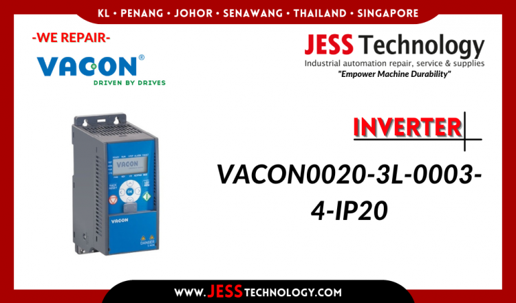 รับซ่อม  INVERTER VACON0020-3L-0003-4-IP20 ชลบุรี, ศรีราชา, ระยอง