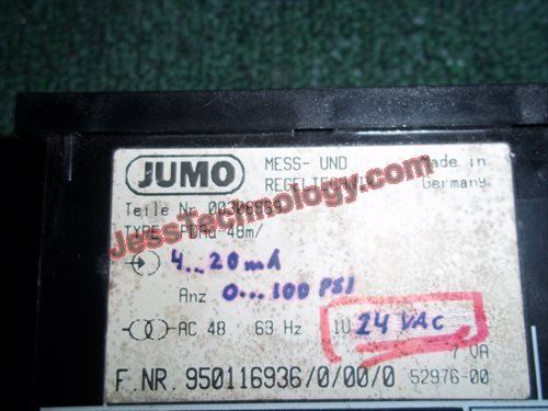 950116936/0/00/0 - JESS Repair JUMO TEMPERATURE CONTROL 24VAC in Malaysia, Singapore, Indonesia, Tha