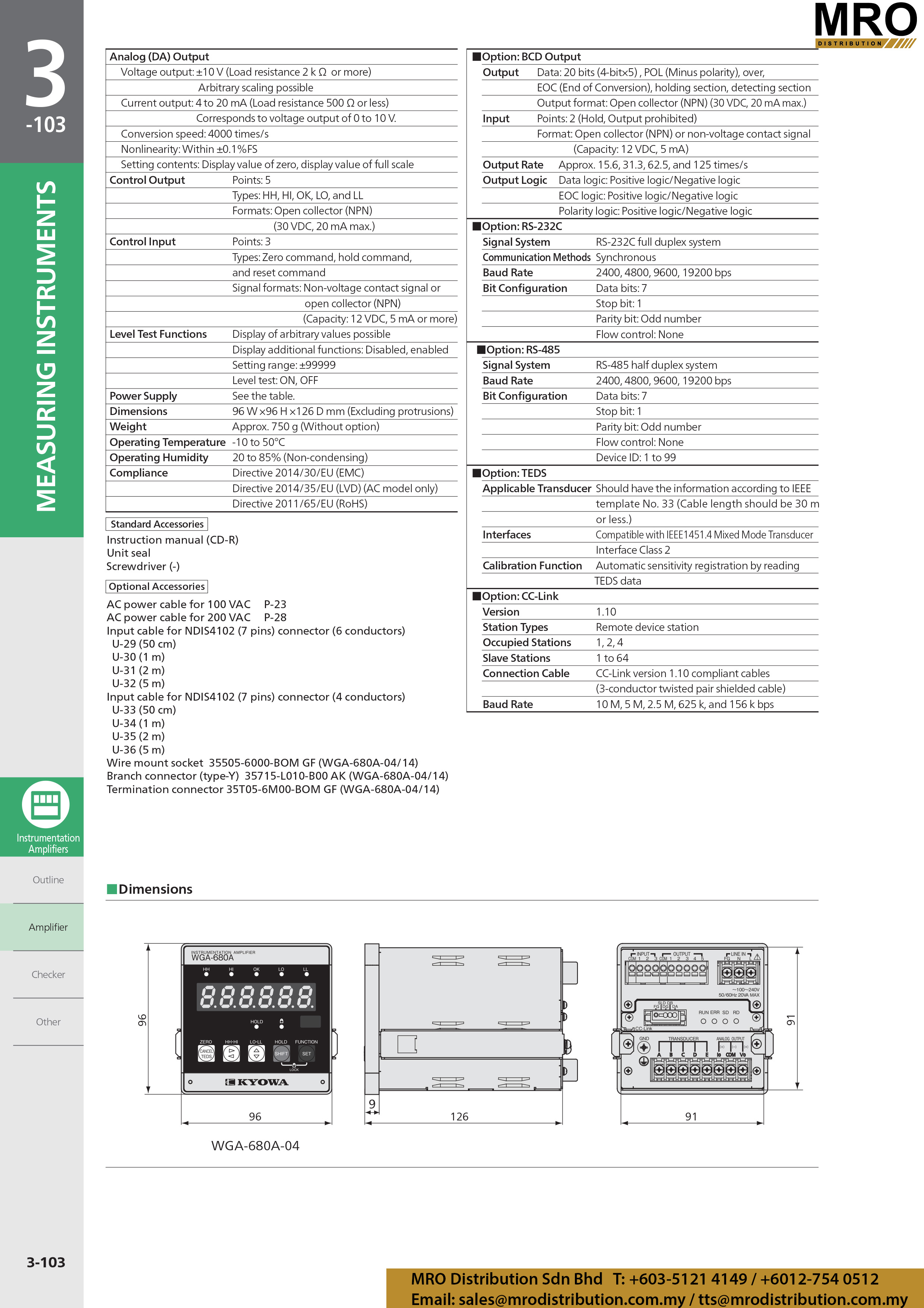 Selangor,Kuala Lumpur (KL),Shah Alam Instrumentation Amplifier WGA