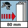 Detection depth of non-mag. metal. Detection depth of copper, max. 80 mm