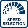 Best work results with speed pre-selection Best work results with speed pre-selection for applications requiring material-specific speed